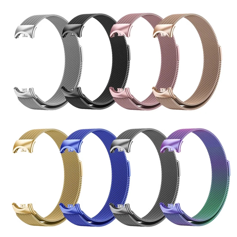Stainless Steel for mi band 9 accessories ,magnetic loop belt bracelet