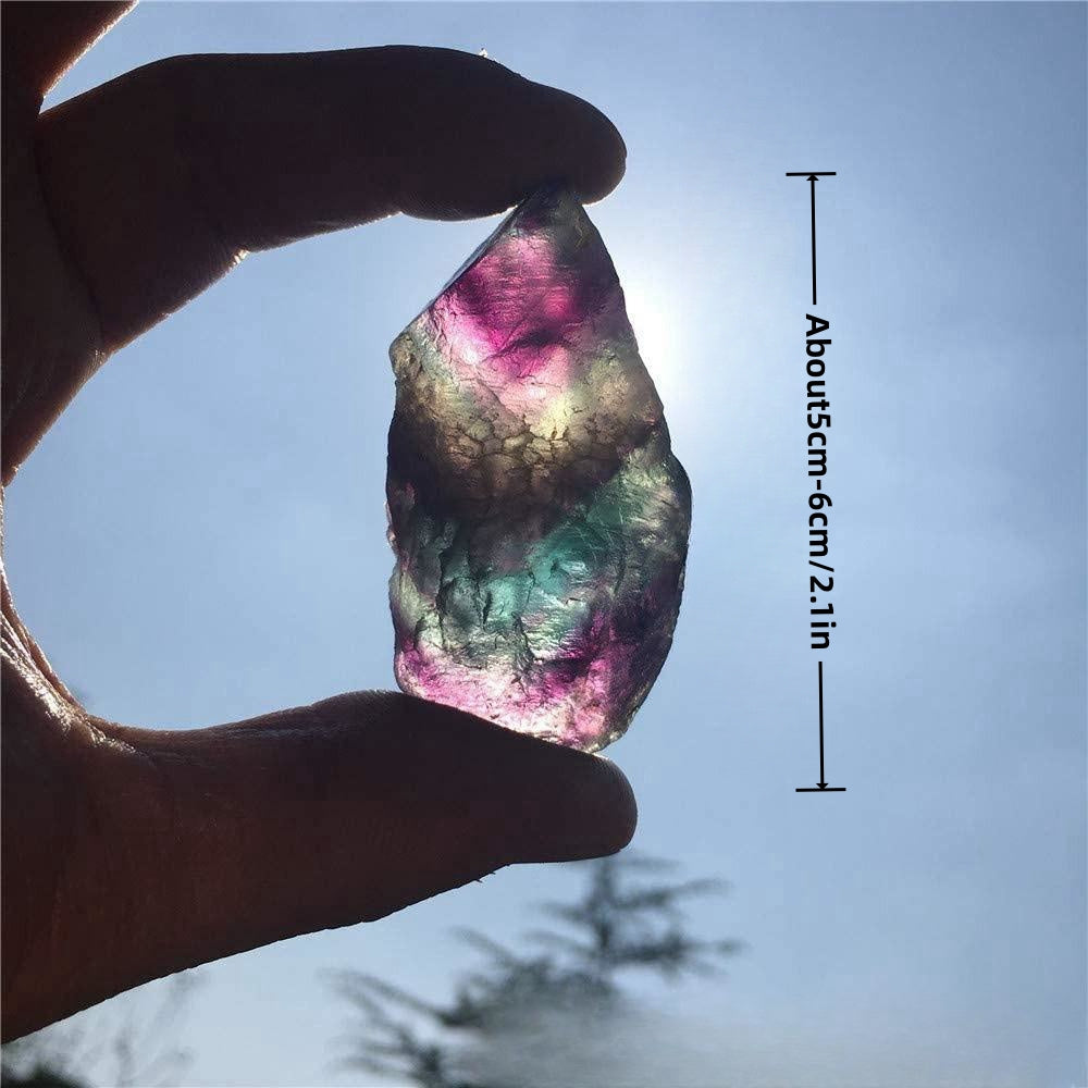 1.2 Lb Large Rough Fluorite Stone Raw Fluorite Crystal Stone Natural Rainbow Fluorite Purple Fluorite Green Fluorite Crystal Stone Mineral Specimen Gemstone Healing Crystals and Stones