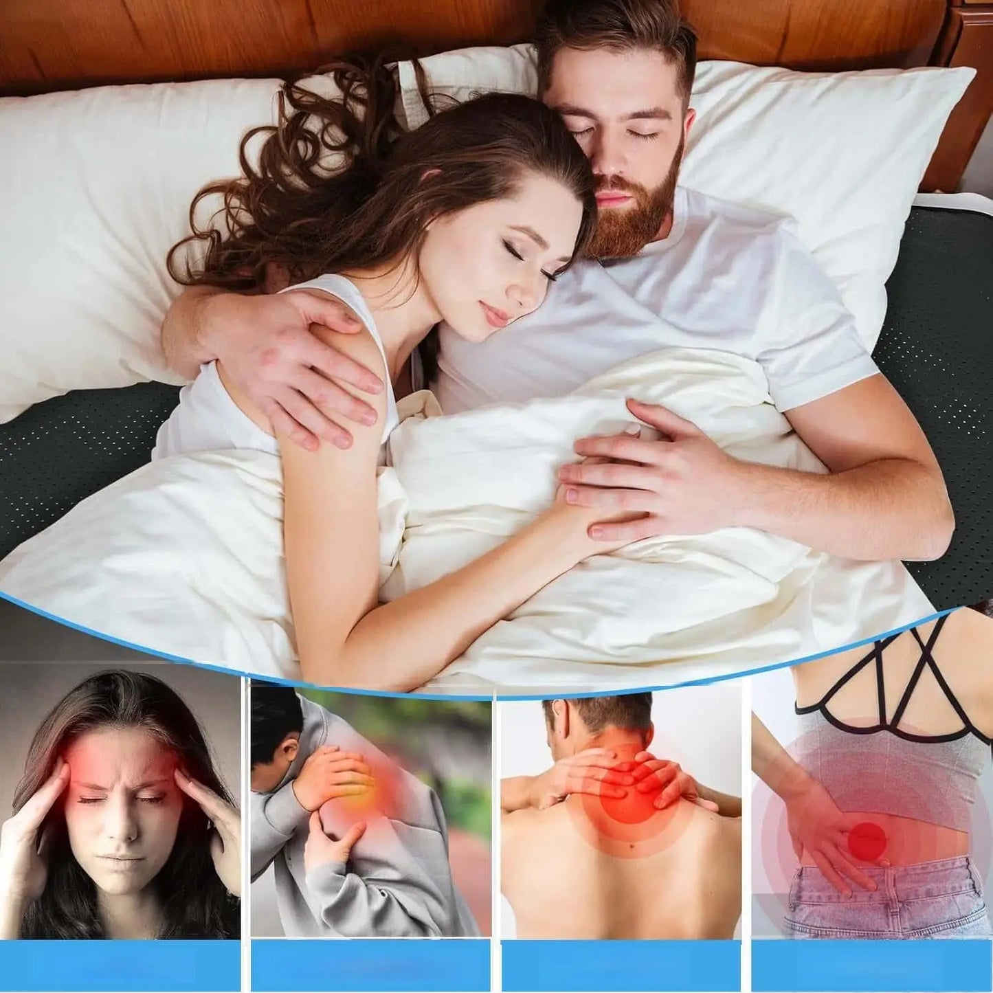 Grounding Sheet Combo,  100% Conductive Carbon Faux Leather Grounding Mat.