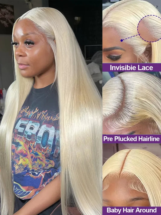 Mossily HD 613 Blonde Straight 13x4 13x6 Transparent Lace Front Human Hair Wigs Brazilian Lace Frontal Wig Pre Plucked

Mossily Blonde Human Hair wig