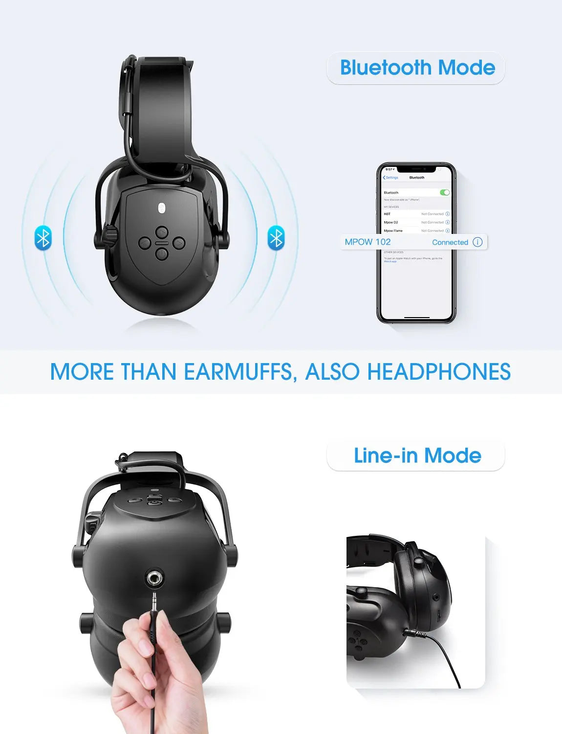 Mpow Upgraded Bluetooth Noise Reduction Headphones