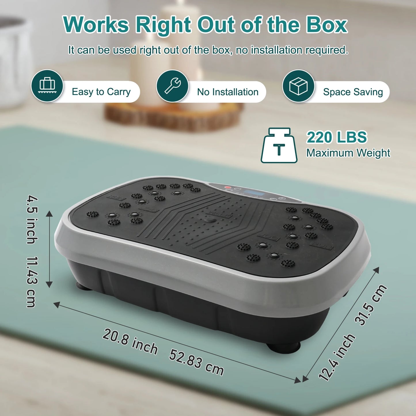 Vibration Plate Exercise Machine Fat-Burning whole Body Workout Portable Fitness Equipment