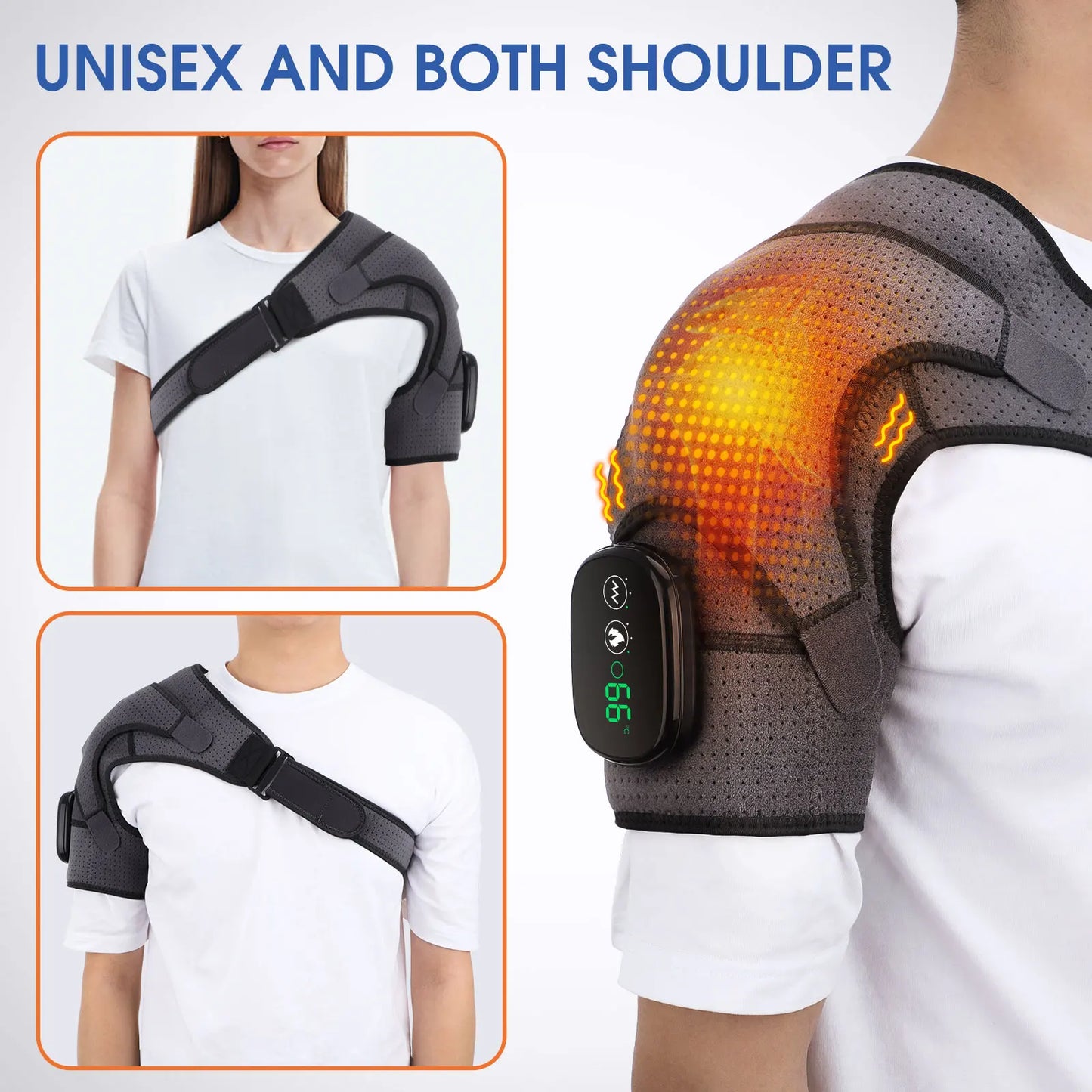 Electric Heating Shoulder Massage  Adjustable Heating Shoulder Massage Belt For Arm Muscle Relaxation