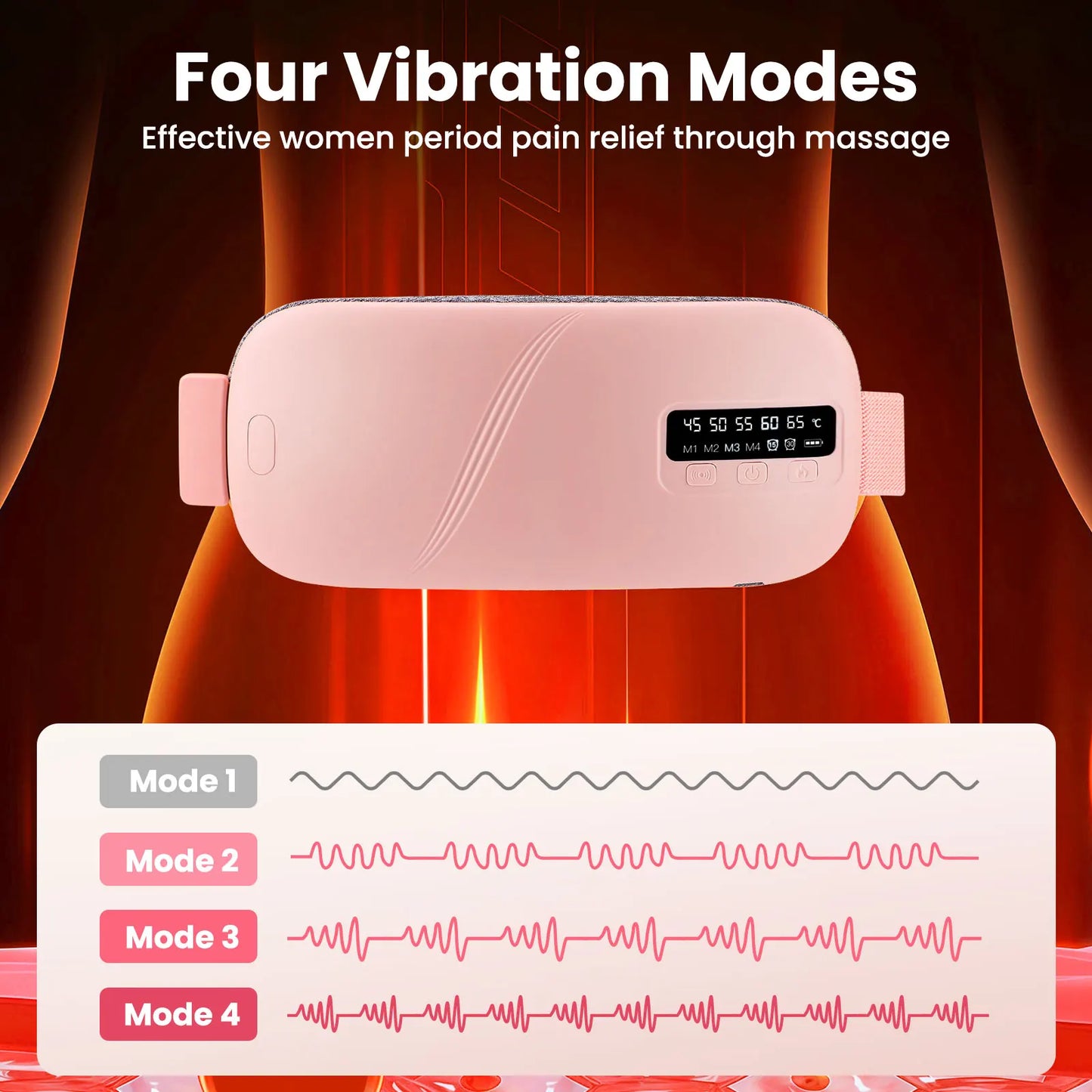 5 Modes Electric Heating Vibration Waist Massage Belt
