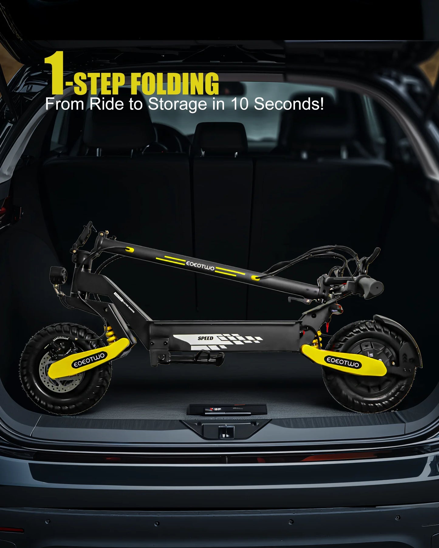 Electric Scooter Adults 1200W Motor 48V13/23AH Lithium Battery E Scooters Dual Spring Absorbers 11'' Off-Road Tires Scooter