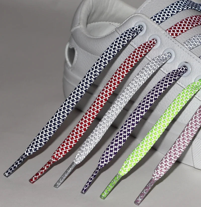 1Pair Reflective Flat Shoelaces Fluorescent Sneaker Shoestrings Sports Shoelace Running Shoes lace Adult children Shoelaces

Reflective Fluorescent Shoelaces