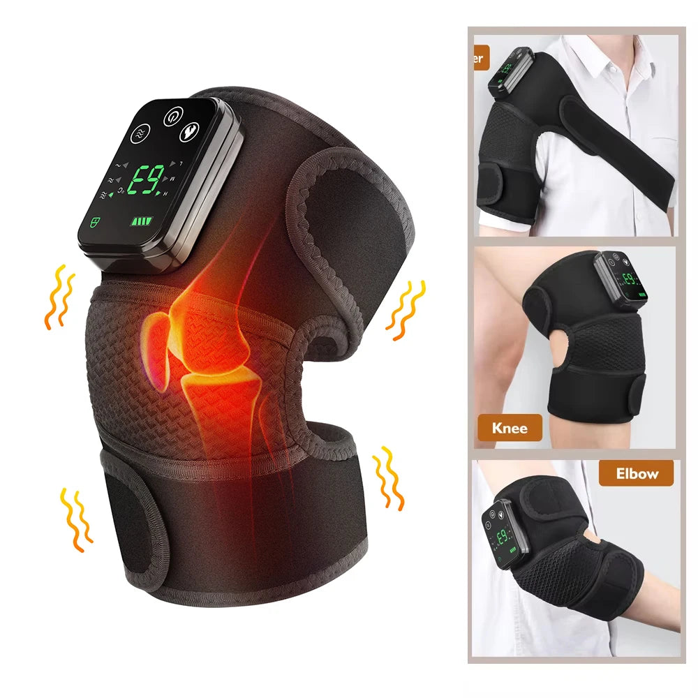 Adjustable shoulder brace with heat and vibration