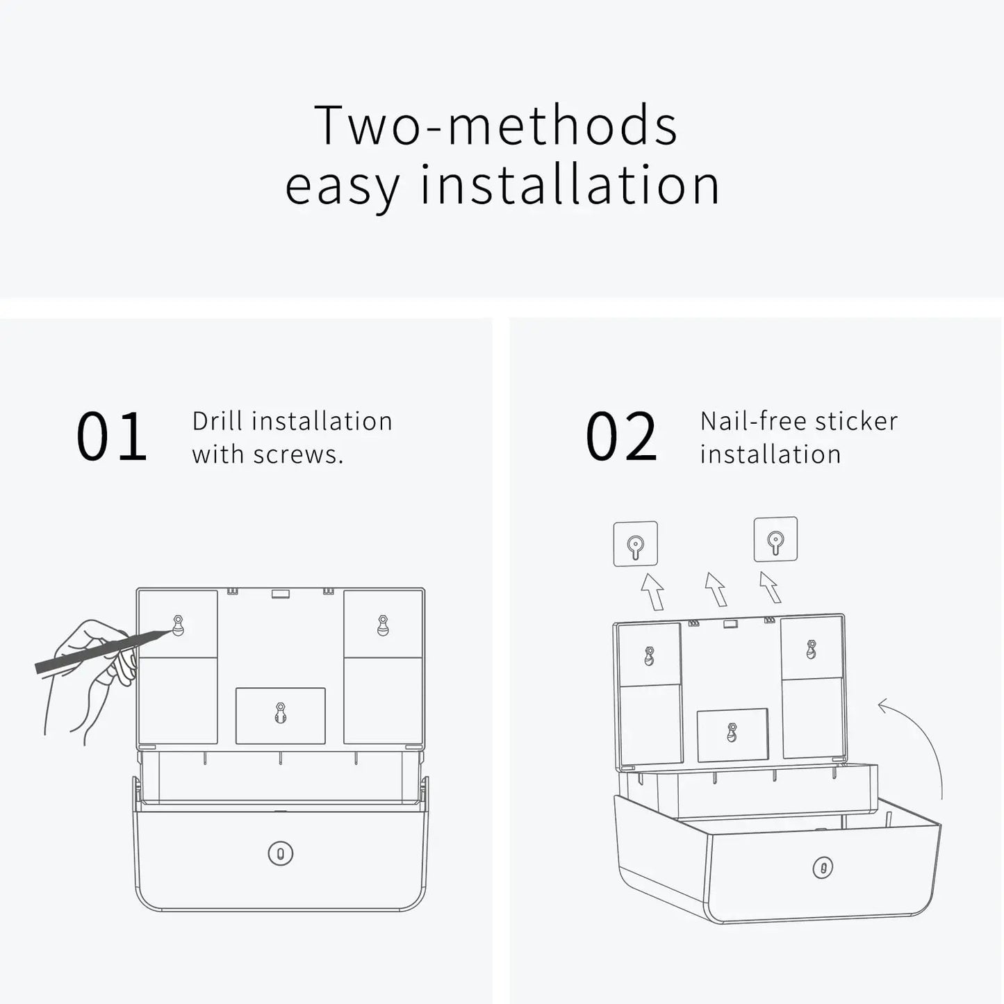 AIKE Wall Mount Paper Towel Holder w/ smart lock