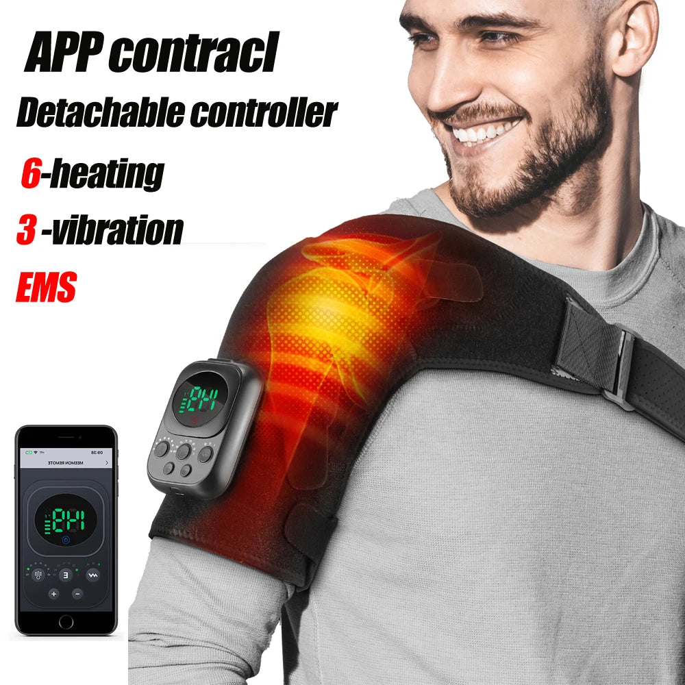 Electric Heating Shoulder Massage  Adjustable Heating Shoulder Massage Belt For Arm Muscle Relaxation