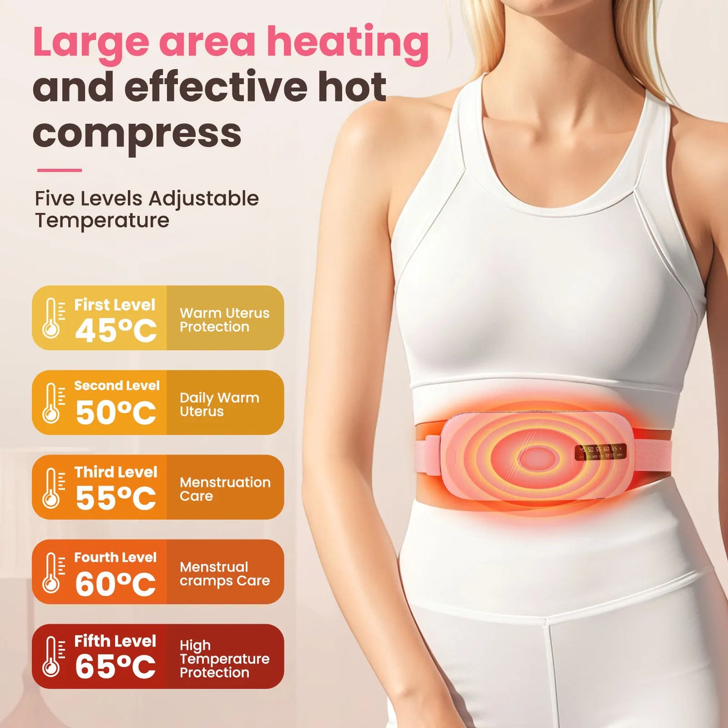 5 Modes Electric Heating Vibration Waist Massage Belt