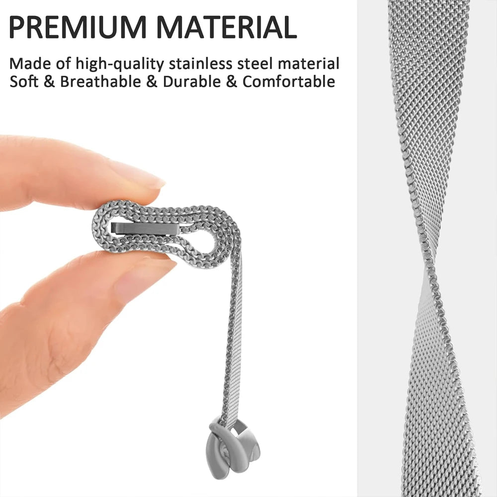 Stainless Steel for mi band  9 accessories ,magnetic loop belt bracelet