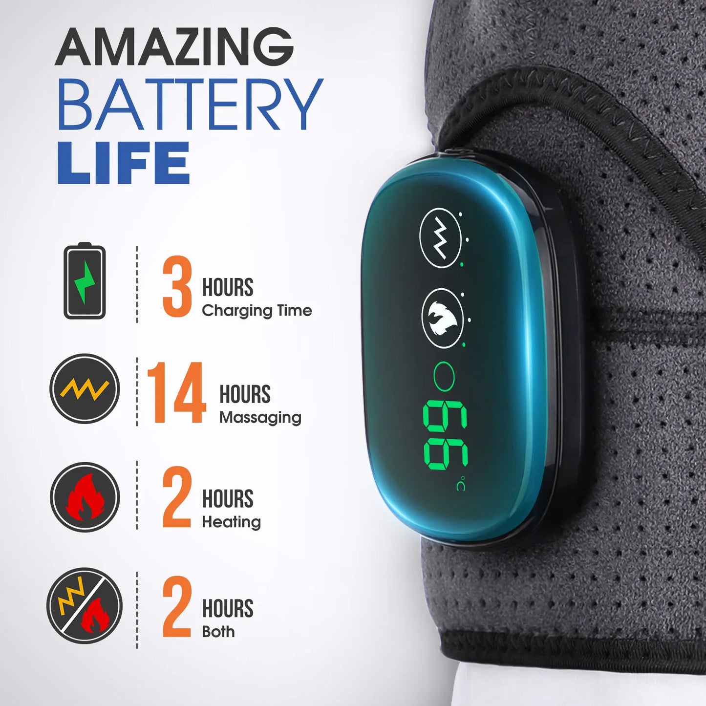 Electric Heating Shoulder Massage  Adjustable Heating Shoulder Massage Belt For Arm Muscle Relaxation