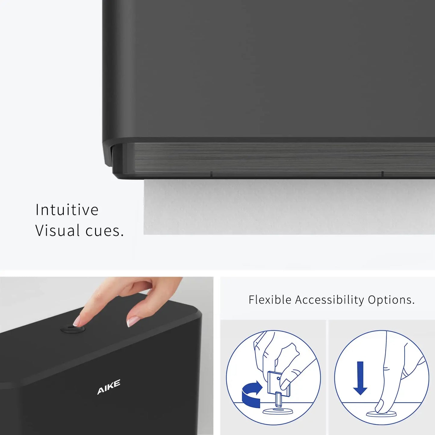 AIKE Wall Mount Paper Towel Holder w/ smart lock