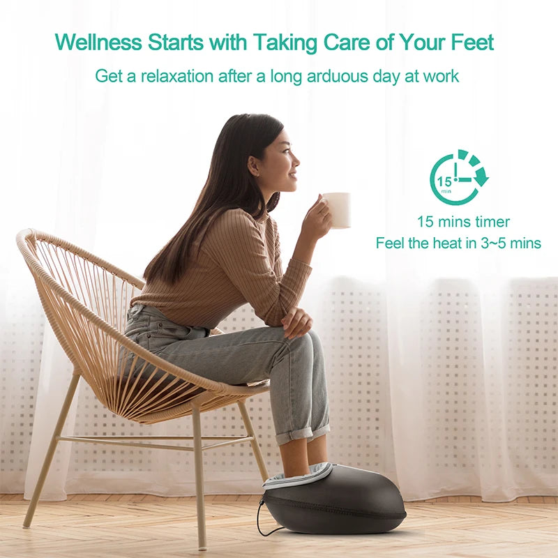 Medcursor Shiatsu Foot Massager Machine with Heat Deep Kneading Therapy Muscle Relaxation Pain Relief Electric Foot Massage