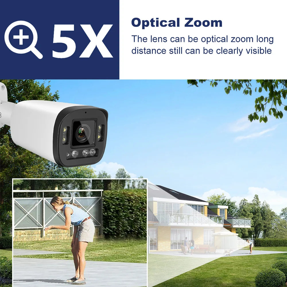 8MP Bullet Video Surveillance Camera w/ Built in Mic and 5X Zoom