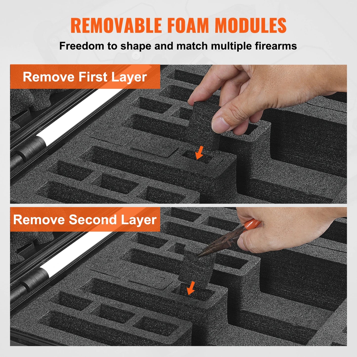 Vevor Lockable Hard Pistol Case w/ foam lining