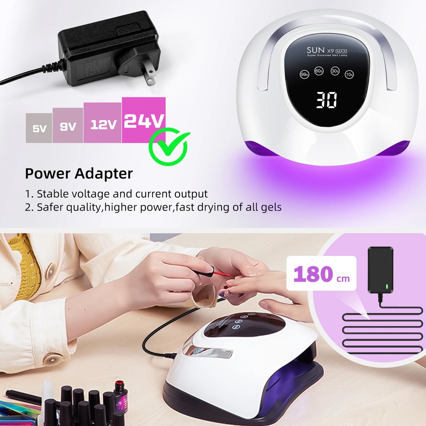 220W UV Light for Gel Nails