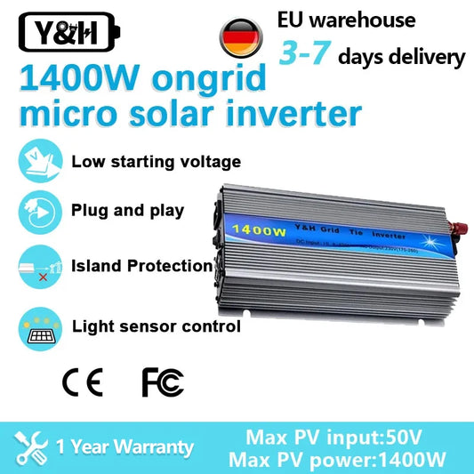Y&H 1KW Inverter Plug And Play Solar Inverter