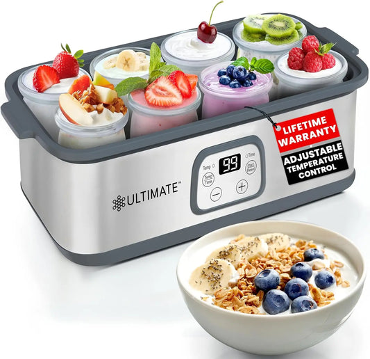 Probiotic Yogurt Maker with Adjustable Temperature & Time Control -