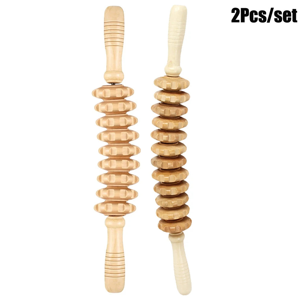 Wooden Therapy Cellulite Massage Tools, For Neck ,Leg ,and Back Pain Relief