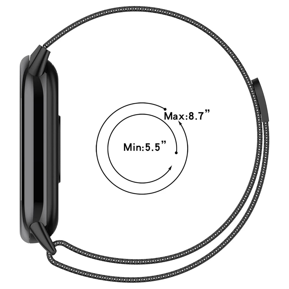 Stainless Steel for mi band  9 accessories ,magnetic loop belt bracelet