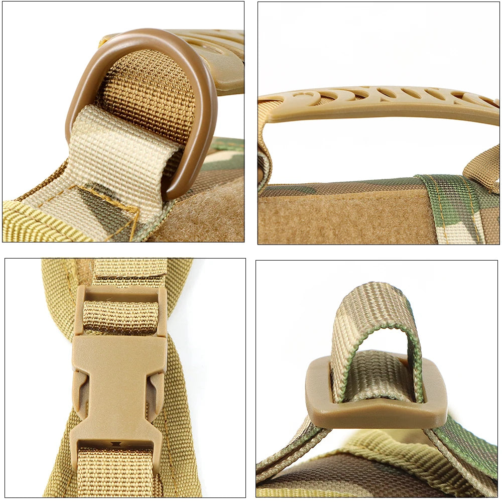 Tactical Cat Harness Leash 9Pcs Patches Walking Training Cat Accessories